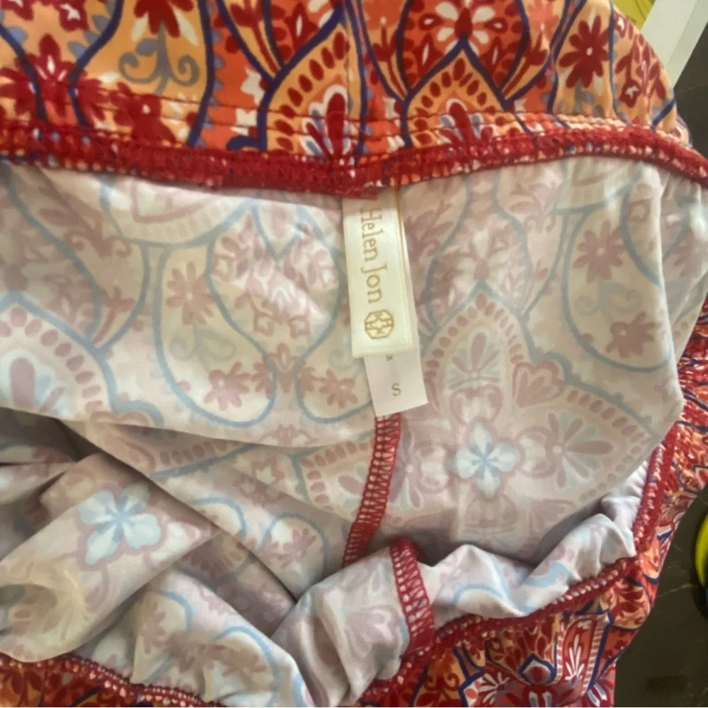 Helen Jon Multicolor Resort Lounge Pant Coverup Swim Pant size small - Picture 3 of 10